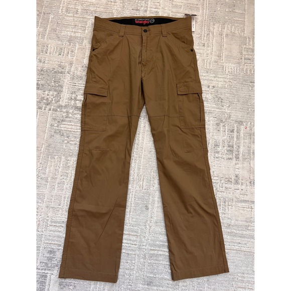 Wrangler ATG Mens All Terrain Gear Brown Cargo Pants Size 34x32 New - Picture 1 of 15